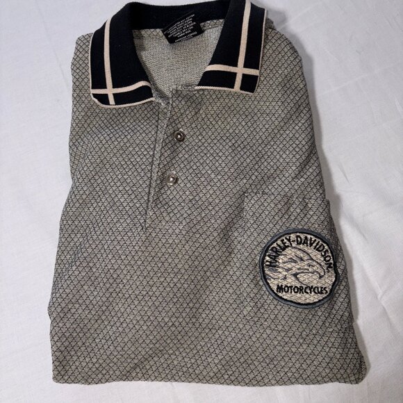 MEN'S HARLEY DAVIDSON POLO SHORT SLEEVE - SIZE XL - Picture 8 of 12